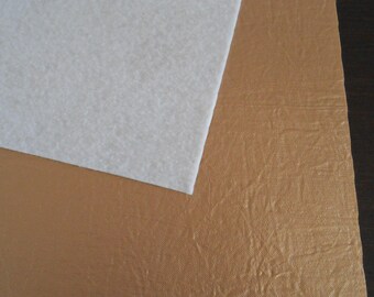 Leatherette Fabric Craft Sheet DIY Bags Sewing Faux Leather  50x70 cm Gold