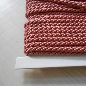 Kordel Gedrehte Borte Altrosa Satin 5m 1/8" Breite