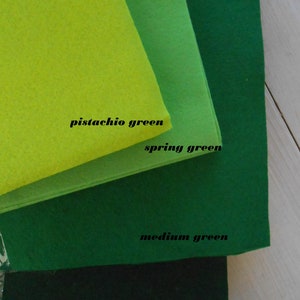 Felt 5 Sheets Green Craft Thin Felt Solid Color Patchwork cm 30x40