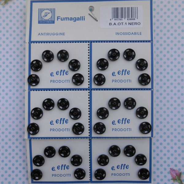 Press Studs Metal Snaps 3/8" width Fastener Black Press Buttons 18 pcs