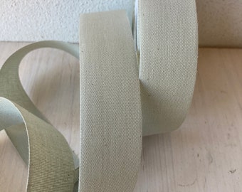 Canvas Ribbon Medium Beige Cotton 1 1/4" width 5 yds Trim