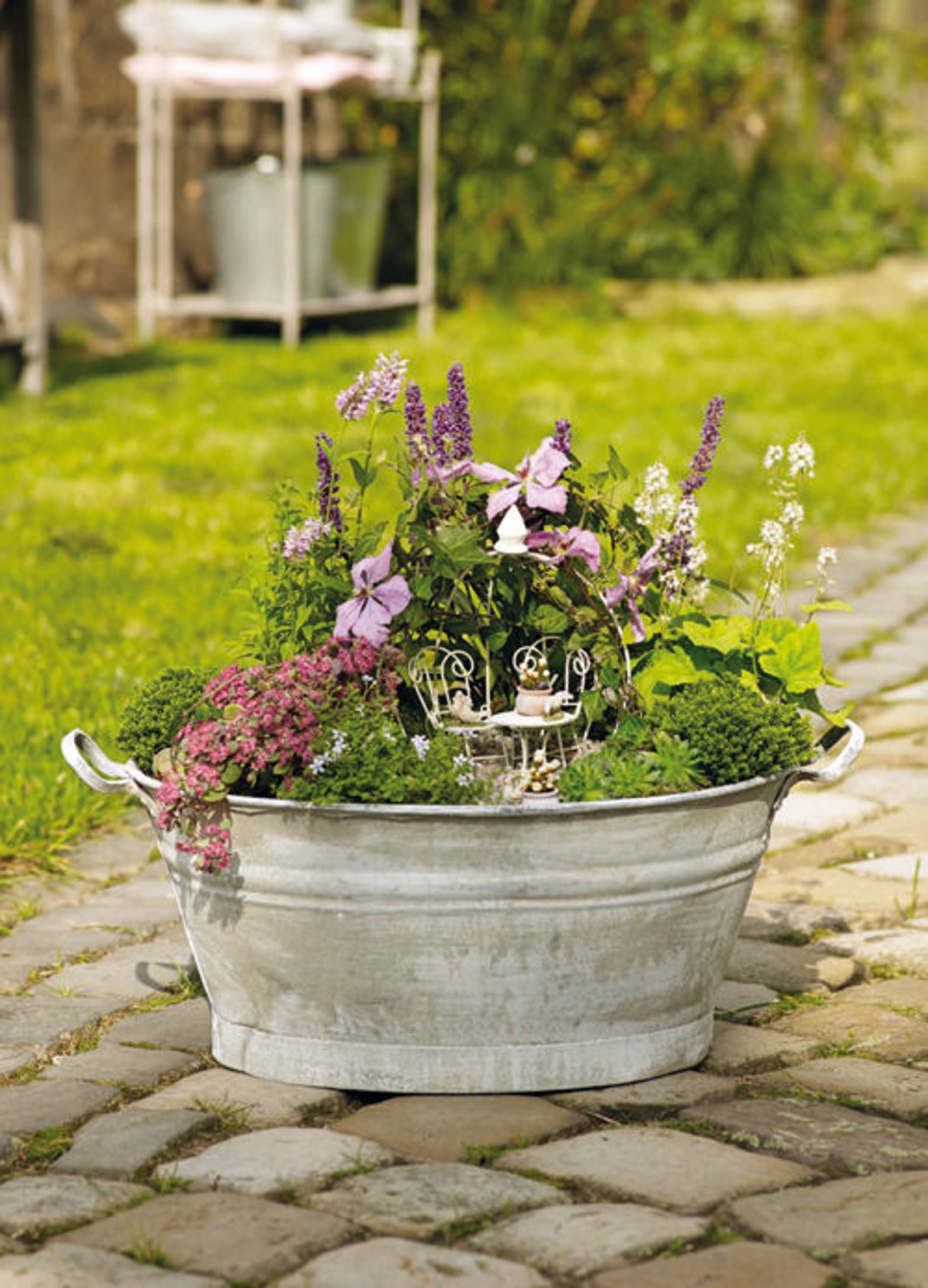 Mini Garden Set Fairy Garden Furniture Outdoor Doll's Etsy