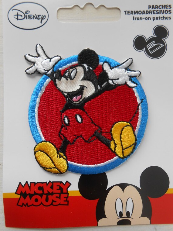 Mickey Mouse Iron en el parche termoadhesivo bordado de Disney | Etsy México