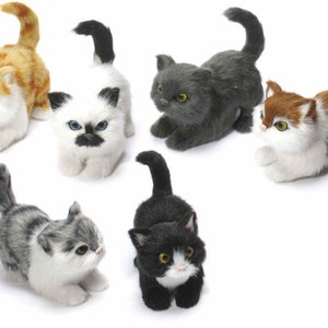 Miniature Cat Mini Animal Faux Fur Decoration