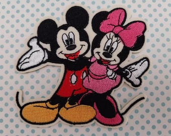 Mickey Mouse Minnie Iron on Embroidered Patch Applique