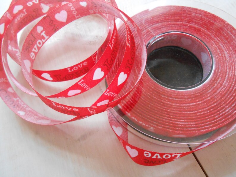 Love Ribbon Red Cotton 58width 5 yds