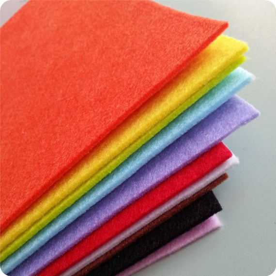 EXTRA THICK FELT 3mm Polyester Plain Colour Craft Bag Felt Fabric Material