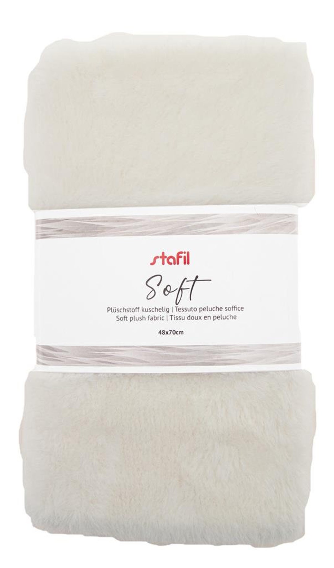 Soft Plush Fabric 48x70 Cm White Super Soft 