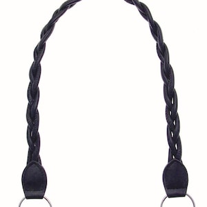 Taschengriff aus geflochtenem Kunstleder, 62 cm, Blau