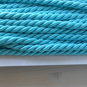Cordone Ritorto Satin Turchese mm 5.5 mt 5 Passamaneria