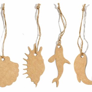 Etichette Tags Carta Naturale pz 40 Mare
