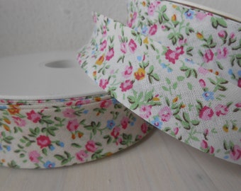 Bias Tape Binding Cotton 1" width 5 yds Double Folded Flowers