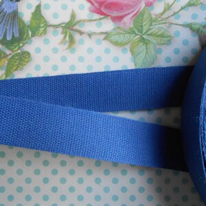 Fettuccia di Cotone Liscia Blu mm 16 metri 10