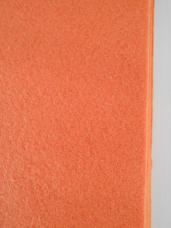 Orange Felt 5 Sheets Craft Thin Felt Solid Color Patchwork Cm