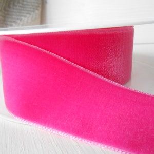 Velvet Ribbon Hot Pink 2 Yards 1 1/2width 
