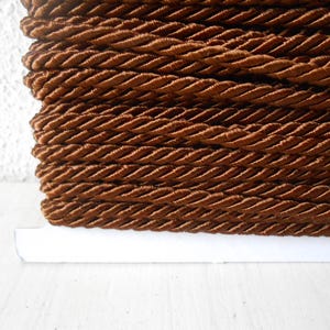 Cord Twisted Trim Satin 5 Meter 1/8 "Breite Braun