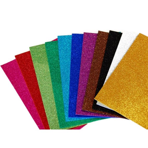 Moosgummi Glitter 5 Sheets EVA Foam Craft Fommy Solid Colors M 30x20 