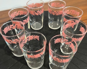 8 Vintage Juice Glasses