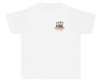 Maglietta grafica di Camp Kurtenbach / T-shirt per ragazzi, animali e attività del campo estivo