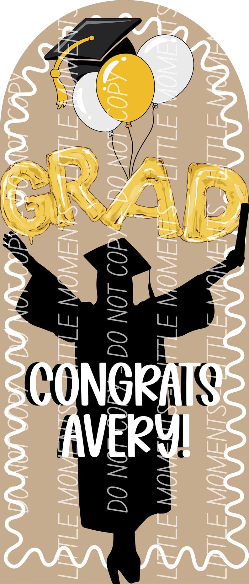 Spell Graduation Graduation Congrats Graduate Silhouette Arch Vertical Banner Template ...