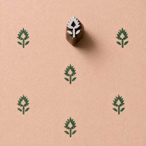 Hand Carved Tree Wood Block Stamp, Indian Textile Fabric Printing Pottery Clay Tool