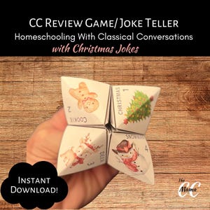 Classical Conversations Christmas CC Review New Grammar Game with Joke Teller