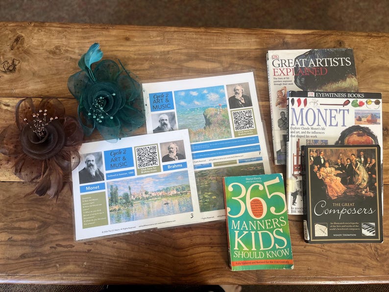 Ciclo CC 2 Monet y Brahms Fiesta del Té con modales para niños para conversaciones clásicas grandes artistas y compositores imagen 2