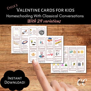 Valentine's Day cards for kids valentine Classical Conversations
