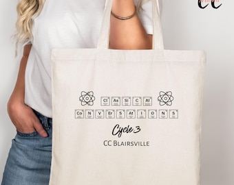 Classical Conversations Cycle 3 bag Periodic element Canva Tote