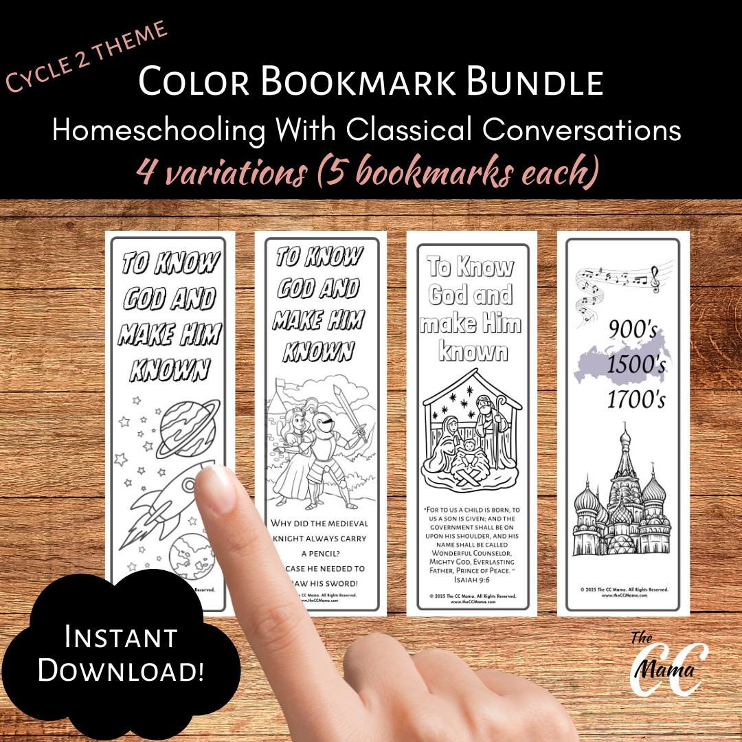 Classical Conversations Cycle 2 CC Bookmark Bundle - Etsy