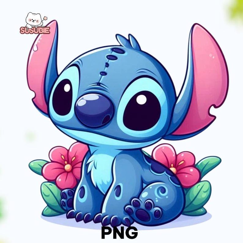 Stitch PNG, Cute Stitch Cartoon Clipart, Blue Alien Character ...
