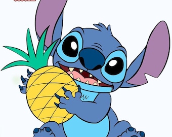 Stitch PNG, Cute Stitch Cartoon Clipart, Blue Alien Character Illustration