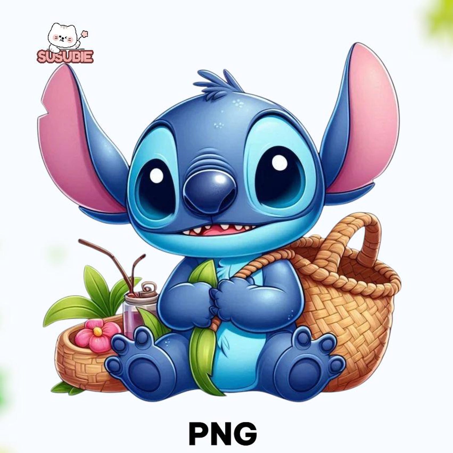 Stitch PNG, Cute Stitch Cartoon Clipart, Blue Alien Character ...