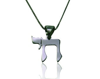 Hebrew word for "Life" is חי CHAI = 18, silver 925 necklace pendant - free shipping