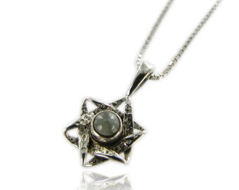 Estrella de David & CAT'S-EYE CHRYSOBERYL- envío gratis