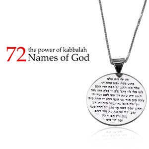 72 Names of God silver 925 necklace pendant - free shipping