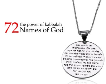 Divine Spectrum : 72 Names of God silver 925 necklace pendant - free shipping