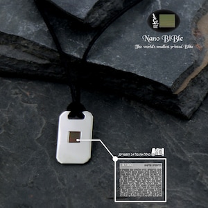 Nano Bijbelsieraden zilver 925 zwarte stoffen ketting - gratis verzending