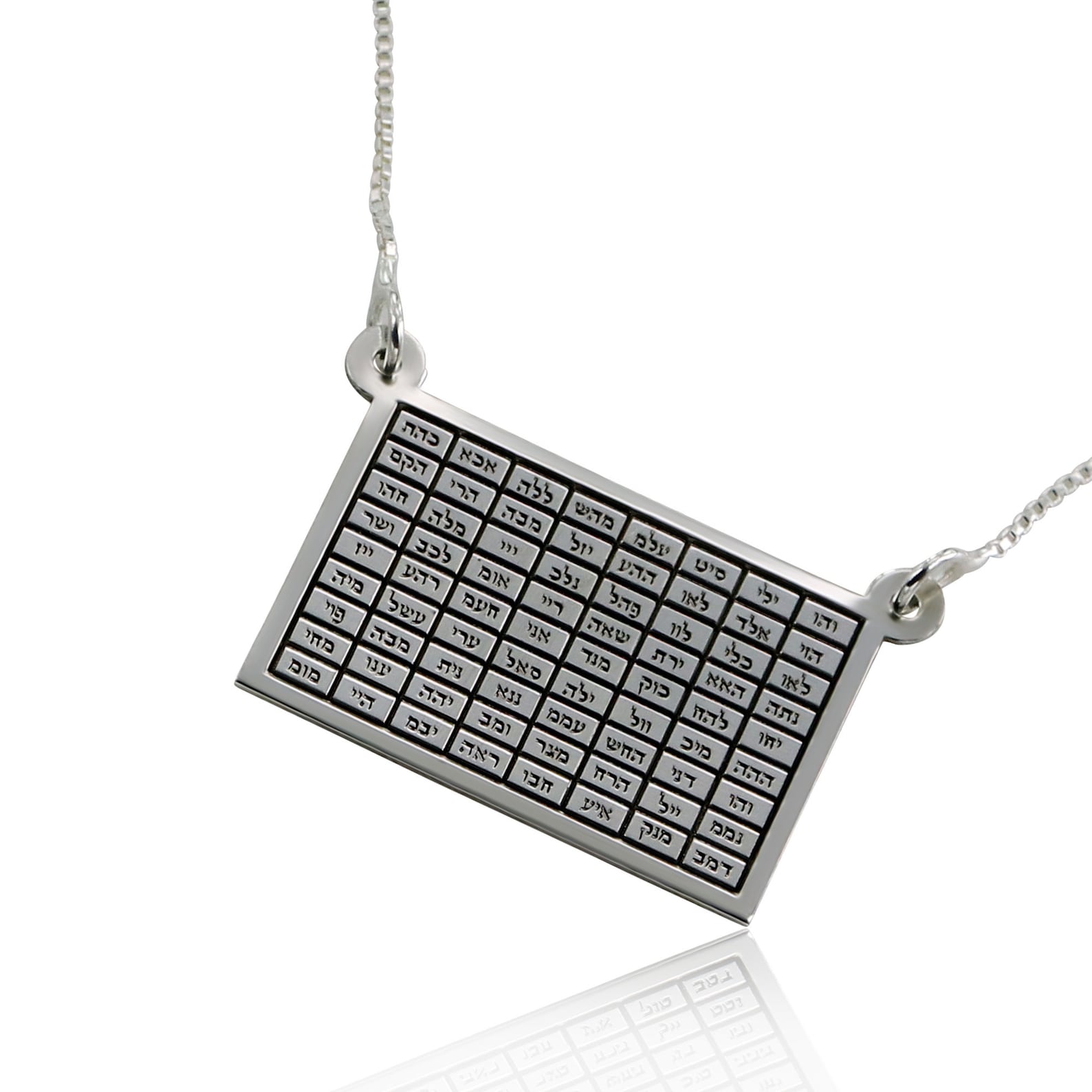 72 Names of God Silver 925 Necklace Pendant Free Shipping