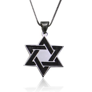 Star of David Sterling Silver silver 925 necklace pendant - free shipping