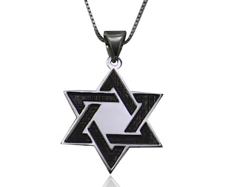 Star of David Sterling Silver silver 925 necklace pendant - free shipping