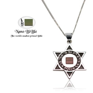 David Star Der Herr ist mein Hirte.... Nano Bibel Schmuck Silber 925 - kostenloser Versand