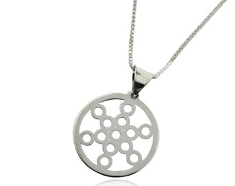 Oeuf de vie (découpé) pendentif argent 925 collier pendentif - livraison gratuite