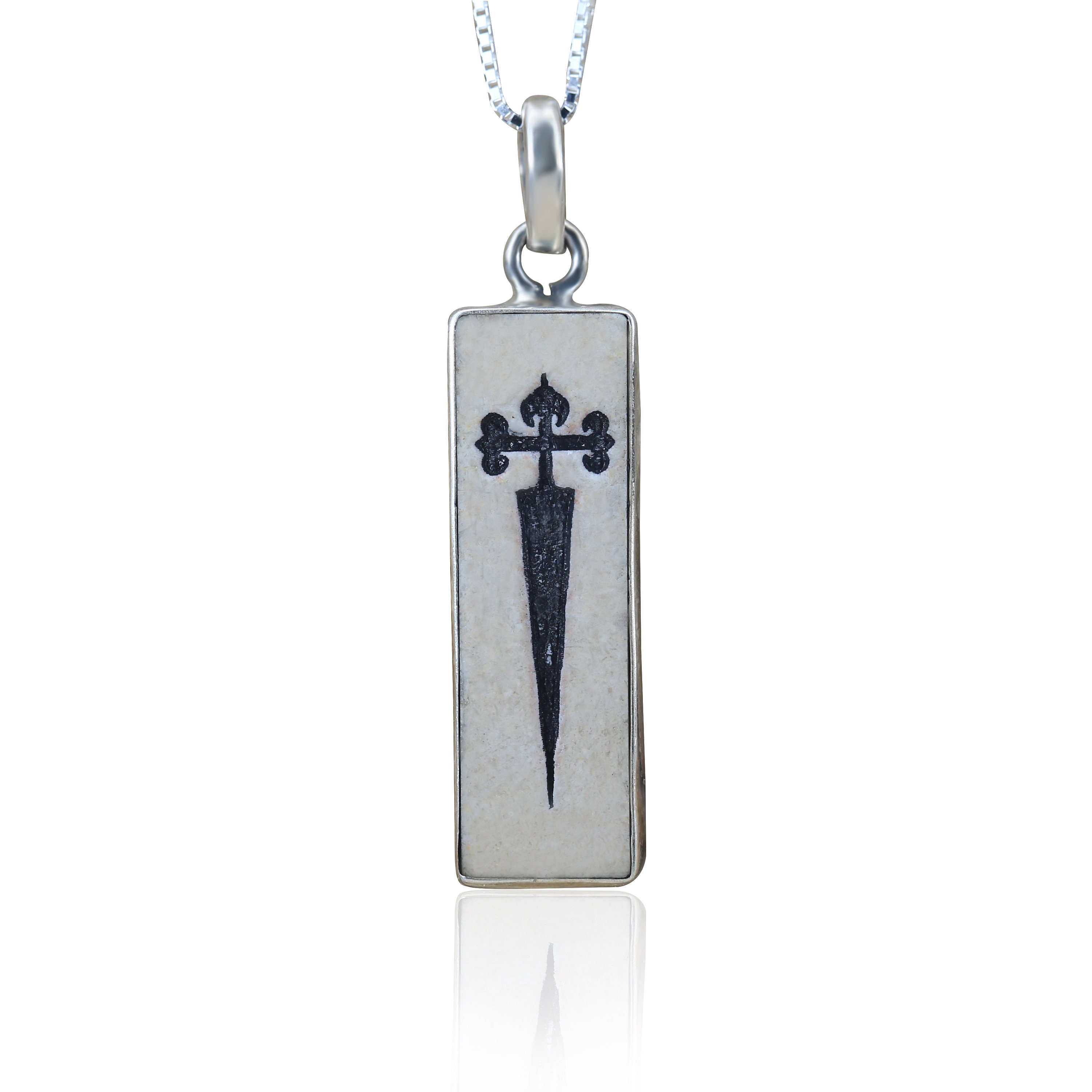 Cross Of Saint James On Jerusalem Stone Silver Necklace Pendant Free Shipping Pendants Jewelry Bgc Sedahotels Com