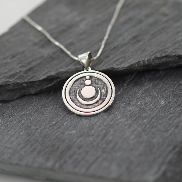 crop circles pendant silver 925 necklace pendant - free shipping