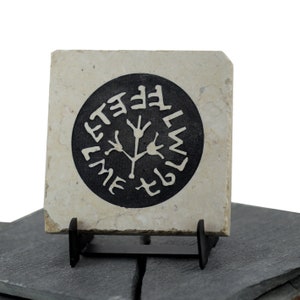Bar Kokhba Revolt SHEKEL coinage carved on Jerusalem stone tile - free shipping