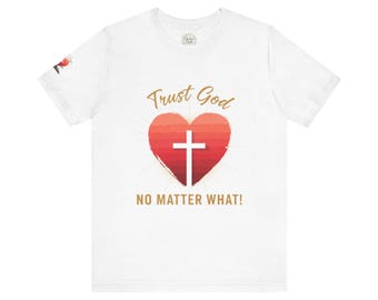 Camiseta con silueta de oración "Confía en Dios" / Camiseta inspiradora de fe cristiana