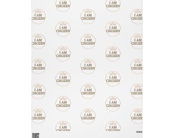 Papel de regalo azul marino con escudo dorado / Rollo de papel de regalo de lujo