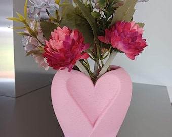 Heart Vase STL | 3D Printable Flower Vase | Romantic Home Decor