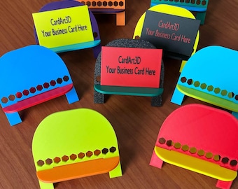 Business Card Holder for Desk STL – Modern 3D Printed Card Stand, Digital Download